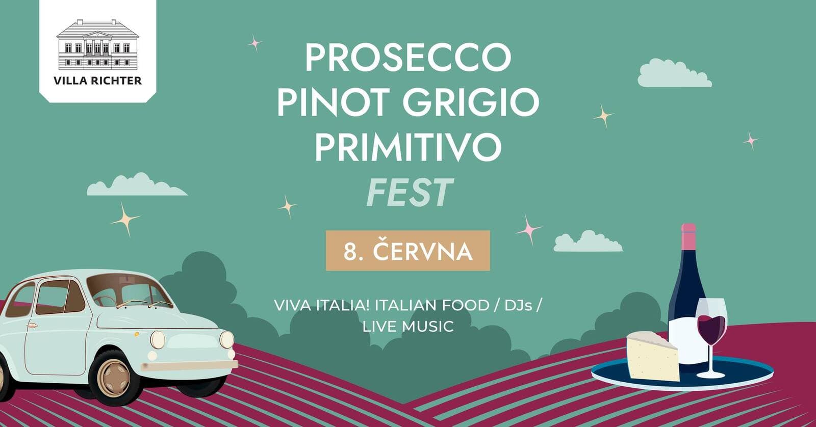 8 июня в Праге пройдет Prosecco–Pinot Grigio–Primitivo Fest 2024