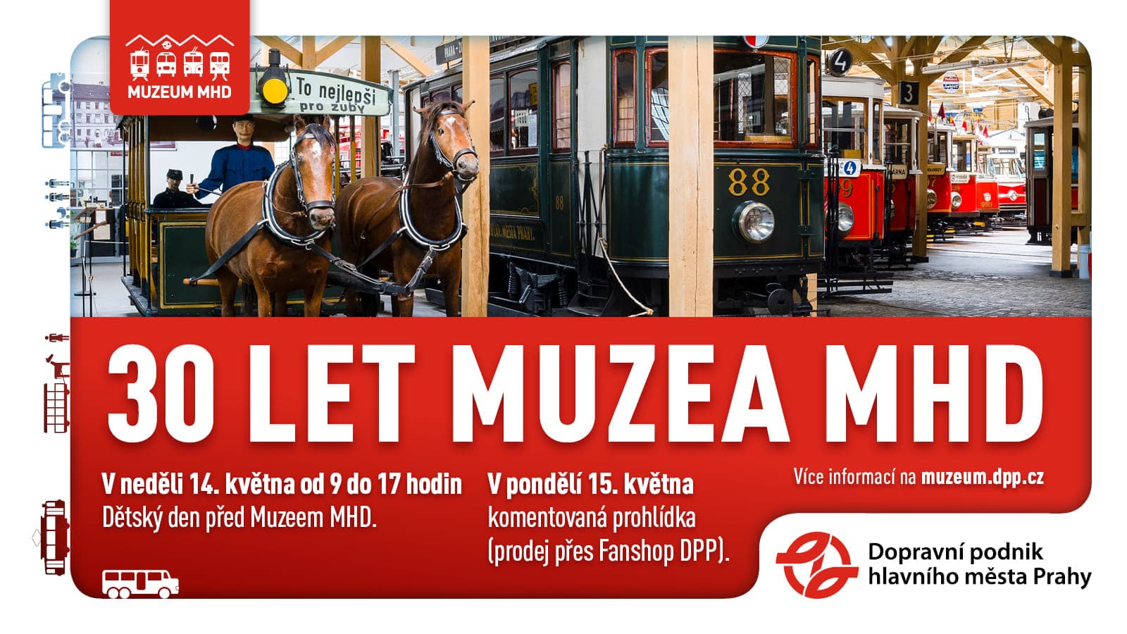 14 мая Музей общественного транспорта в Vozovna Střešovice отметит 30-летие своего основания
