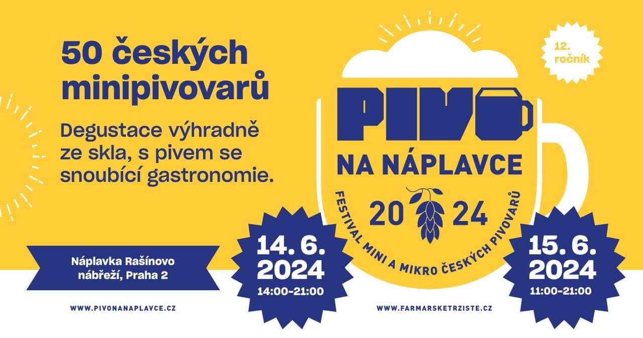 14 и 15 июня в Праге будет проходить фестиваль Pivo na Náplavce