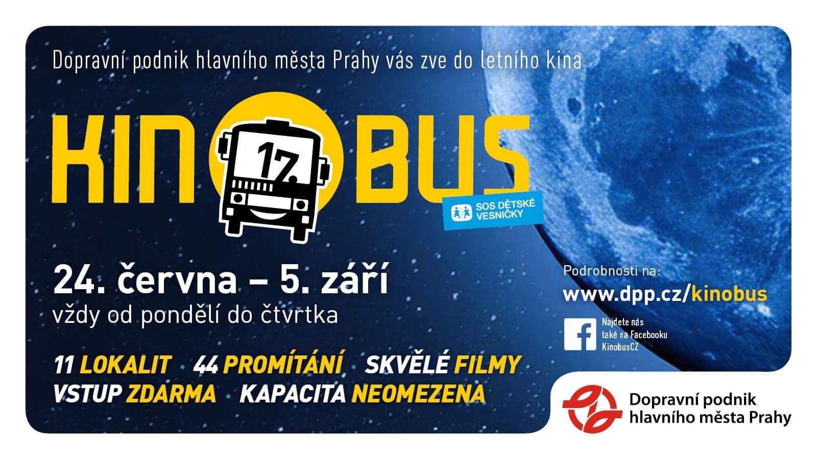С 24 июня по 5 сентября по Праге снова будет ездить Kinobus