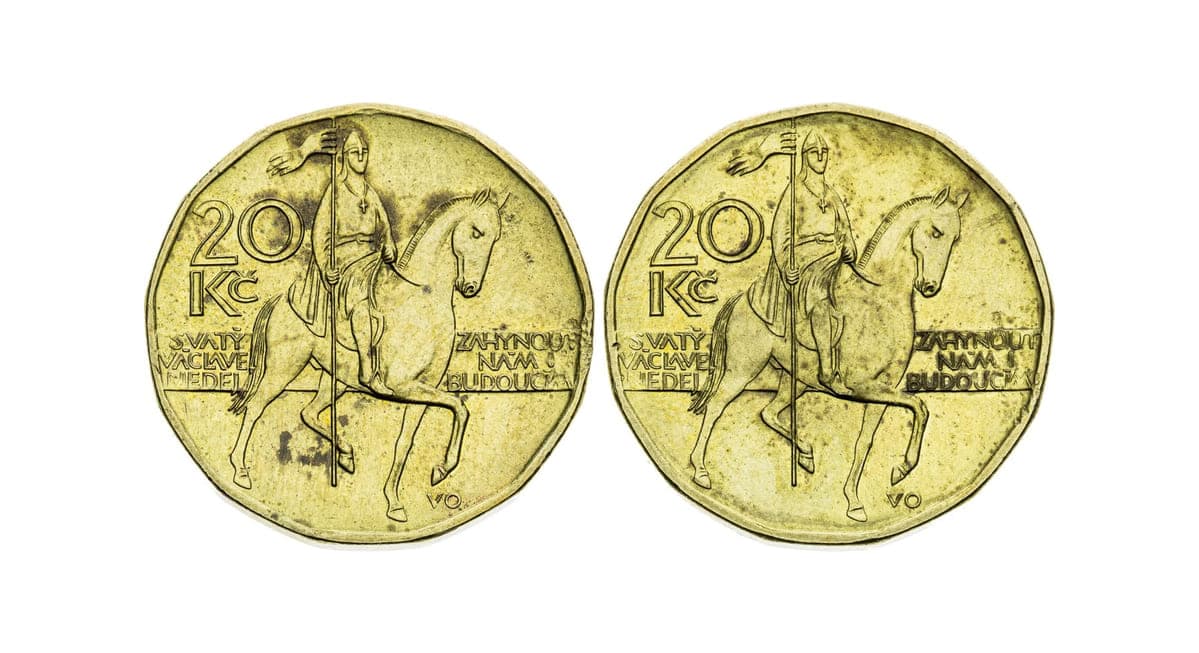 В Праге монету номиналом 20 Kč продали за 141 000 Kč