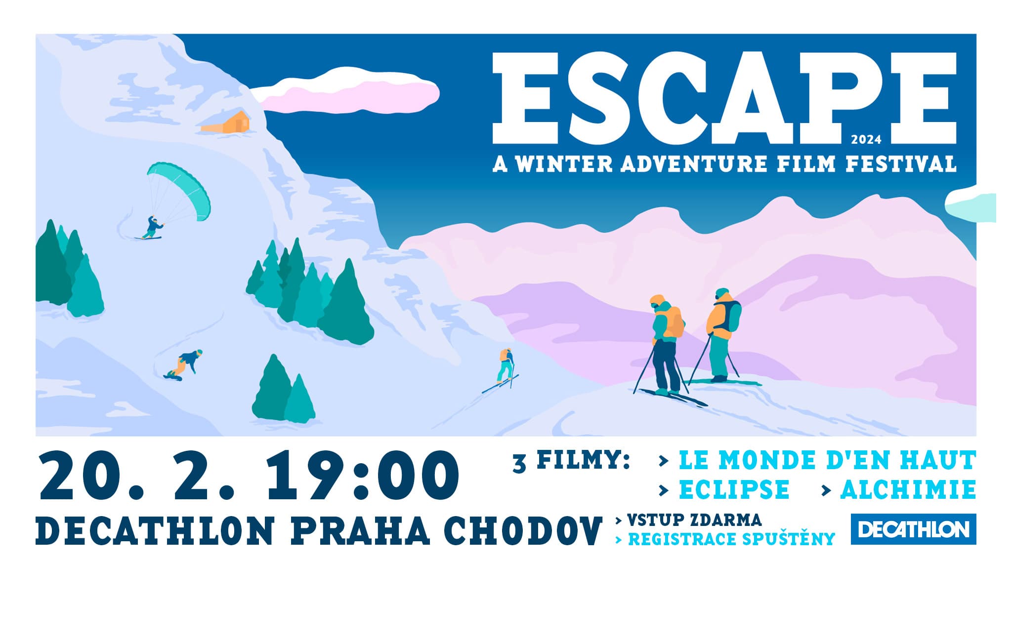 20 февраля в одном из филиалов Decathlon в Праге пройдет кинофестиваль Escape Adventure