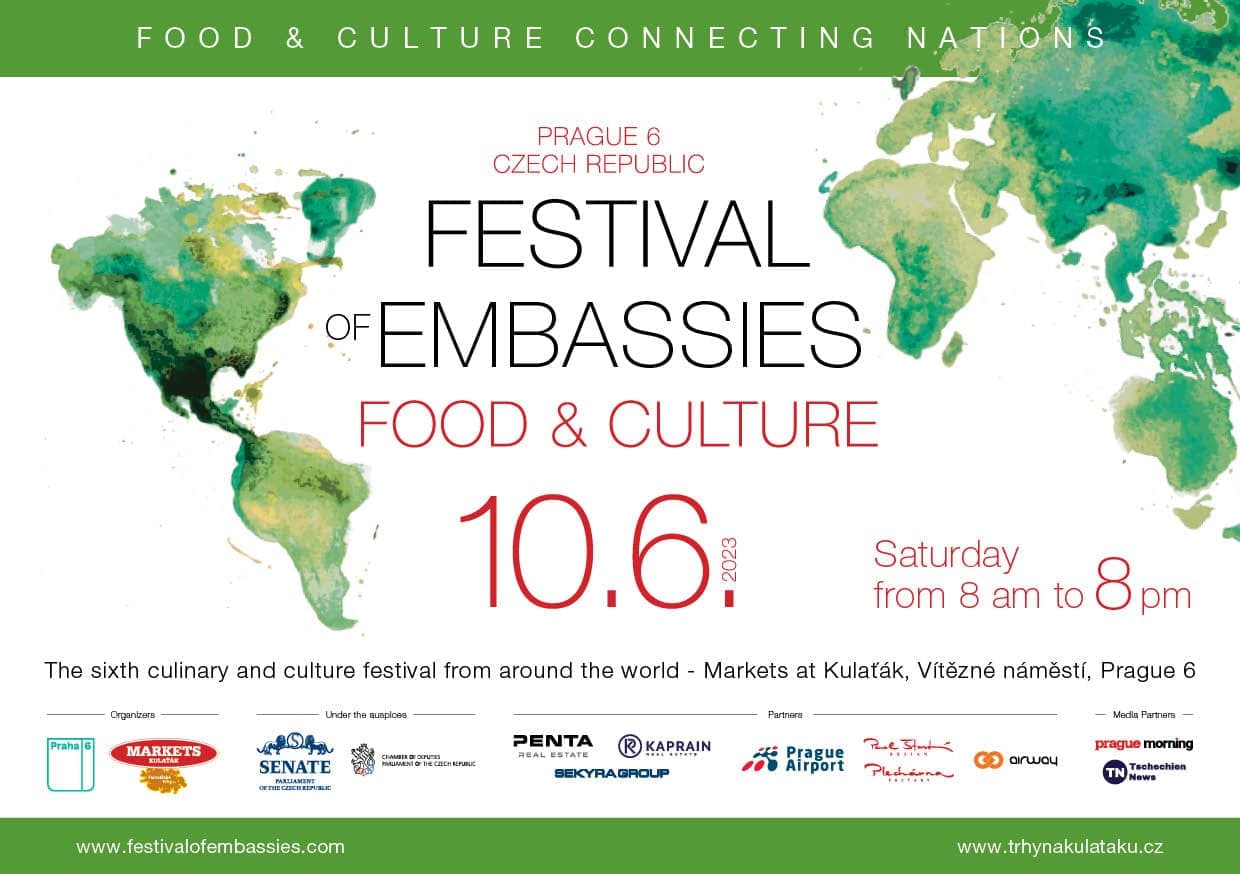 10 июня в Праге пройдет фестиваль посольств Food & Culture 2023